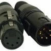 Accu-Cable ACXLR5PSET 5-Pin XLR Connector Pack, 1 Male And 1 Female With Gold Contacts