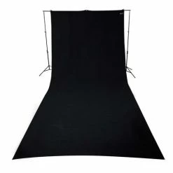 Westcott 138-WESTCOTT 9ft X 20ft Wrinkle-Resistant Cotton Backdrop In Black