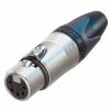 Neutrik NC5FXX 5-pin XLRF Cable Connector, Black With Nickel Contacts