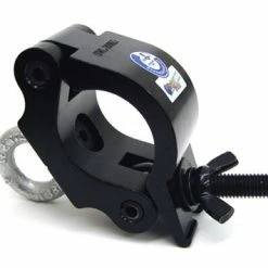 Global Truss EYE-CLAMP-BLK Heavy Duty Clamp With Welded Eyebolt For 2" Pipe, Max Load 440 Lbs, Black