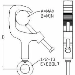 Adaptive Technologies Group MC-020 Truss Clamp With Hex Bolt, Black