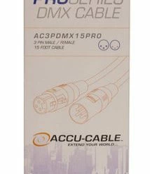 Accu-Cable AC3PDMX15PRO 15' 3-Pin Heavy Duty DMX Cable