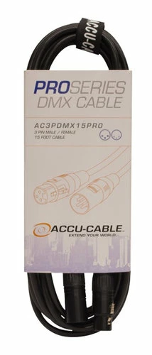 Accu-Cable AC3PDMX15PRO 15' 3-Pin Heavy Duty DMX Cable 1 Accu-Cable AC3PDMX15PRO 15' 3-Pin Heavy Duty DMX Cable