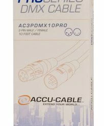 Accu-Cable AC3PDMX10PRO 10' 3-Pin Heavy Duty DMX Cable