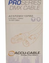 Accu-Cable AC5PDMX15PRO 15' 5-Pin Heavy Duty DMX Cable
