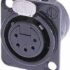 Neutrik NC5FDL-B-1 5-pin XLRF Panel Connector With Solder Cups