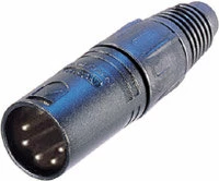 Neutrik NC5MX-BAG 5-pin XLRM Cable Connector, Black