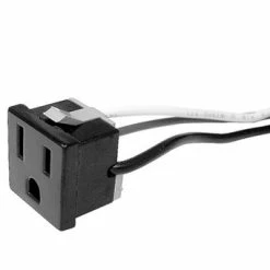 Ace Backstage C90136 Edison Snap-In Single Receptacle With Heavy Wire Leads