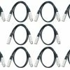 Cable Up DMX-XX510-TEN-K DMX 5-Pin Lighting Cable Bundle (10) Pack Of DMX-XX5-10 DMX Cables