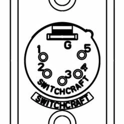 Switchcraft D5M 5-pin XLRM D Series Panel Mount Connector