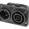 Neutrik NAC3PX-TOP Receptacle - Powercon TRUE1 TOP - Duplex Male/female - Power In/out - 1/4" Flat Tab Terminals