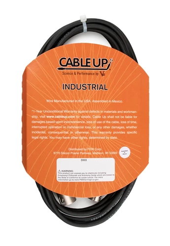 Cable Up DMX-XX3-10 10 Ft 3-Pin DMX Male To 3-Pin DMX Female Cable 2 Cable Up DMX-XX3-10 10 Ft 3-Pin DMX Male To 3-Pin DMX Female Cable - Image 2