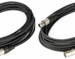 Cable Up DMX-XX310-TWO-K DMX 3-Pin Lighting Cable Bundle (2) Pack Of DMX-XX3-10 DMX Cables