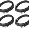 Cable Up DMX-XX310-FOUR-K Cable, DMX 3pM-3pF 10ft 4-Pack
