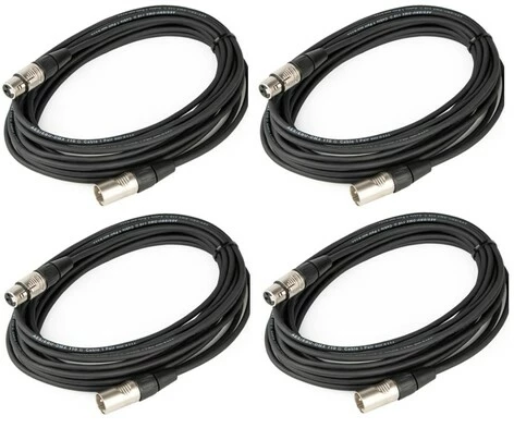 Cable Up DMX-XX310-FOUR-K Cable, DMX 3pM-3pF 10ft 4-Pack 1 Cable Up DMX-XX310-FOUR-K Cable, DMX 3pM-3pF 10ft 4-Pack