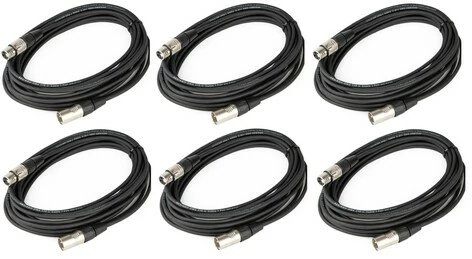 Cable Up DMX-XX310-SIX-K DMX 3-Pin Lighting Cable Bundle (6) Pack Of DMX-XX3-10 DMX Cables 1 Cable Up DMX-XX310-SIX-K DMX 3-Pin Lighting Cable Bundle (6) Pack Of DMX-XX3-10 DMX Cables