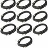 Cable Up DMX-XX350-TEN-K DMX 3-Pin Lighting Cable Bundle (10) Pack Of DMX-XX3-50 DMX Cables