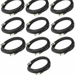Cable Up DMX-XX350-TEN-K DMX 3-Pin Lighting Cable Bundle (10) Pack Of DMX-XX3-50 DMX Cables