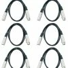 Cable Up DMX-XX525-SIX-K Cable, DMX 5pM-5pF 25ft 6-Pack