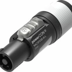 Neutrik NAC3FXXB-W-L PowerCON 3 Conductor Power Connector, 10-16mm, In, Gray