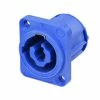 Neutrik NAC3MPXXA-WOT PowerCON 20 A - 60320-1 Certified - Power In Receptacle Without Tang, Blue