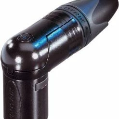 Neutrik NC4MRX-B RX Series 4-pin XLRM Right Angle Cable Connector, Black With Gold Contacts
