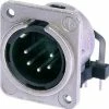 Neutrik NC5MDM3-H 5-pin XLRM Panel Mount Receptacle