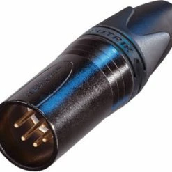 Neutrik NC5MXX-B 5-pin XLRM Cable Connector, Black With Gold Contacts