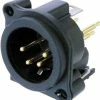 Neutrik NC4MAV A Series 4-pin XLRM Panel Jack With PCB Mount